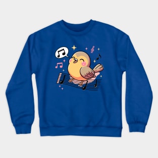 Cute Singing Bird Crewneck Sweatshirt